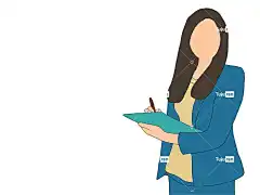 秘书 女士 办公室 工作 员工 专业的 写 卡通片 2D