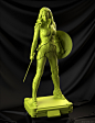BvS Wonder Woman Statue - Prime1 Studio, Alvaro Ribeiro : This is the 1/2 scale Wonder Woman statue that I worked on for Prime1 Studio.

I worked on it from low resolution 3D files used in the movie, so my job was to sculpt on it, refine, add details, mak