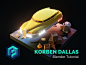 Korben Dallas Blender Tutorial process tutorial flying car vehicle taxi korben dallas lowpolyart diorama low poly model lowpoly render design blender illustration 3d