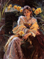 一组光影超赞的女性油画作品 ！#油画#

艺术家丹尼尔夫捷哈兹