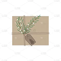 圣诞礼物,贺卡,背景分离,榭寄生,针叶,植物,针叶树,水果,线绳,自然