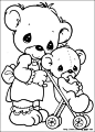 Bear fam - Precious Moments coloring pages.