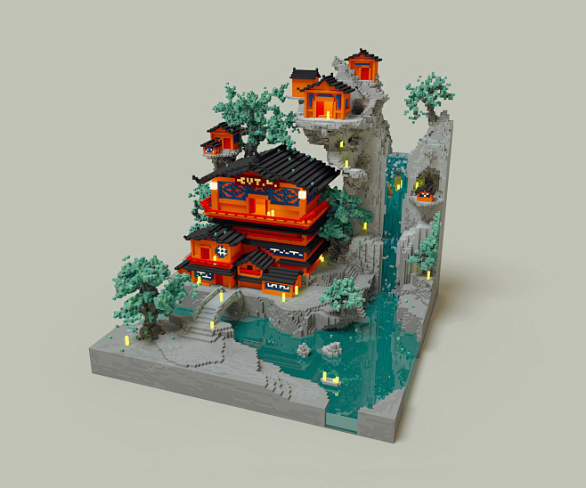 Voxel Cliffside, PUF...