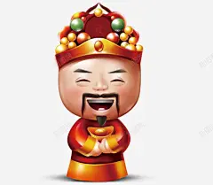 文财神卡通高清素材 设计图片 页面网页 平面电商 创意素材 png素材