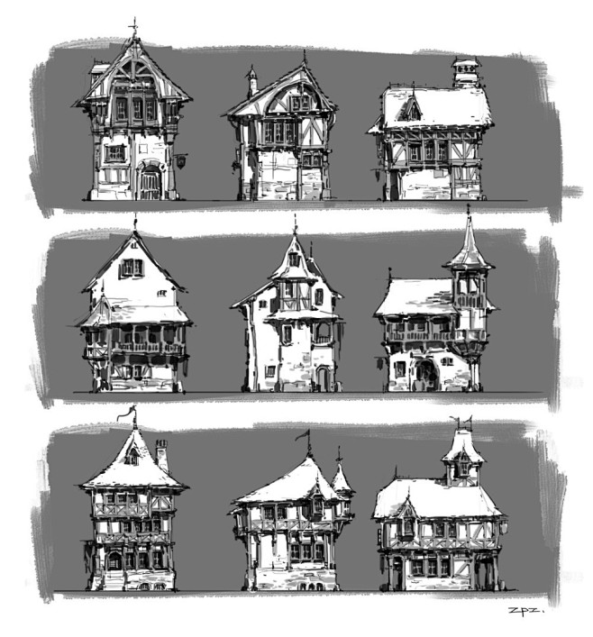 A folk house design,...