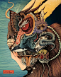 Rlon Wang  浮世绘风格 插画