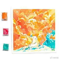 绘本插画超话 梦幻天际与云朵。works by Marlene
#手绘# #插画# ​​​​