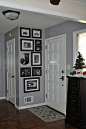 Entryway idea - add a c in somewhere and keep frames conisistent on one of the walls