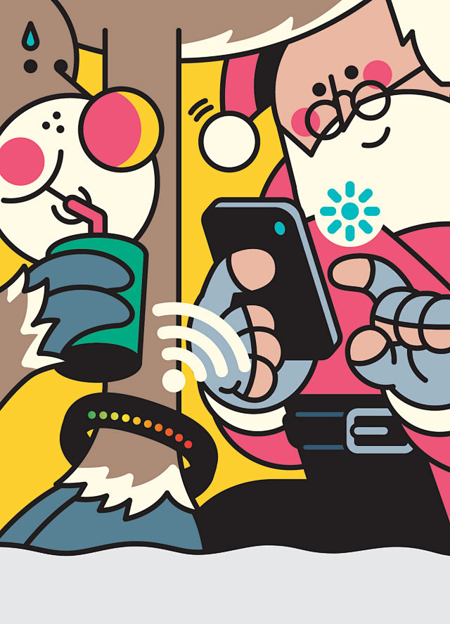 芬兰插画家raminiemi富含情感的扁平化插画作品小元素的大量运用让