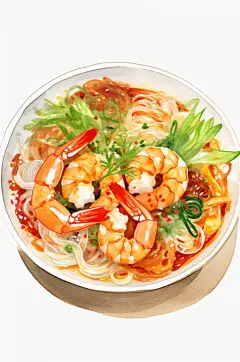 AI数字艺术手绘美味腊八节腊八面插画