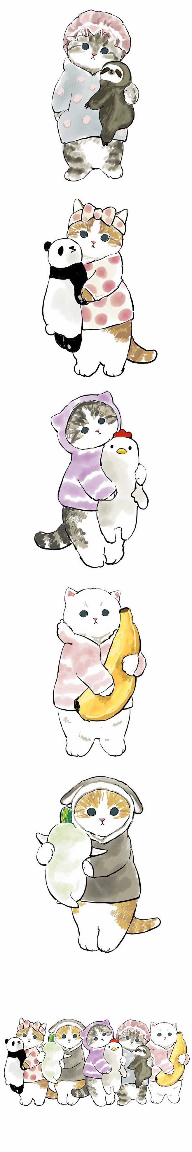 猫咪插画  画师：mofu _sand