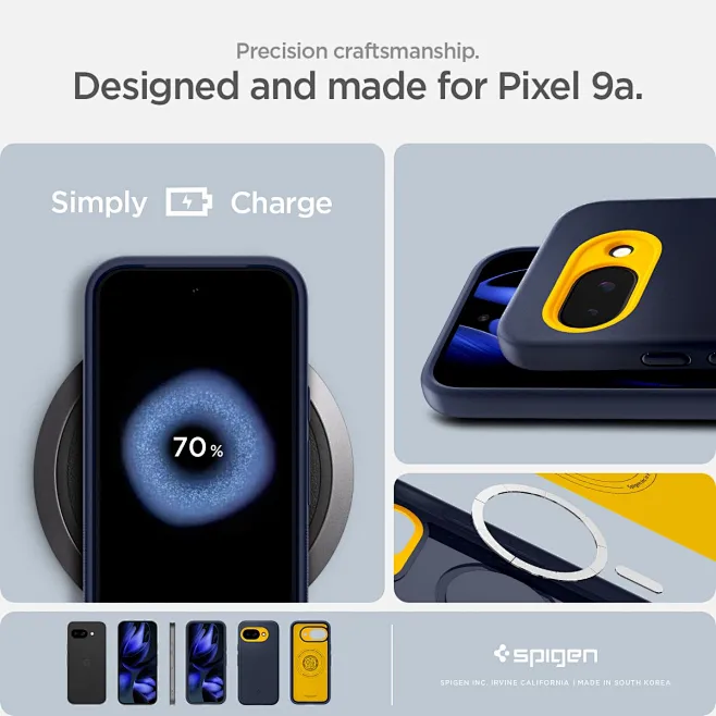 Coque Spigen Nano Pop Pour AirPods Pro 3 (2025) - Bleuets Marine, Compatible MagSafe, Clip Sécurisé