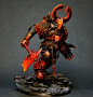 Warhammer 40k, Chaos Champion/Terminator Champion, Khorne Disciple. Awesome conversion!