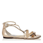Nude Mirror Leather Flat Sandals | Hasty | Spring Summer 15 | JIMMY CHOO Shoes