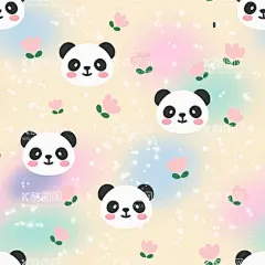 爱心熊扎染小花  - 源文件下载【酷图网】数码印花,爱心熊猫,小花,彩色扎染,女包