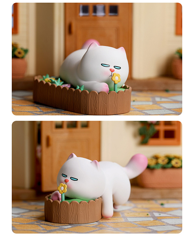 popmart泡泡玛特vivicat懒趴系列盲盒公仔猫咪公仔不支持退货退款t