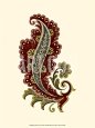Art Print: Jacobean Leaf I : 24x18in