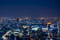 美丽夜景泰国首都曼谷天使之城天际线