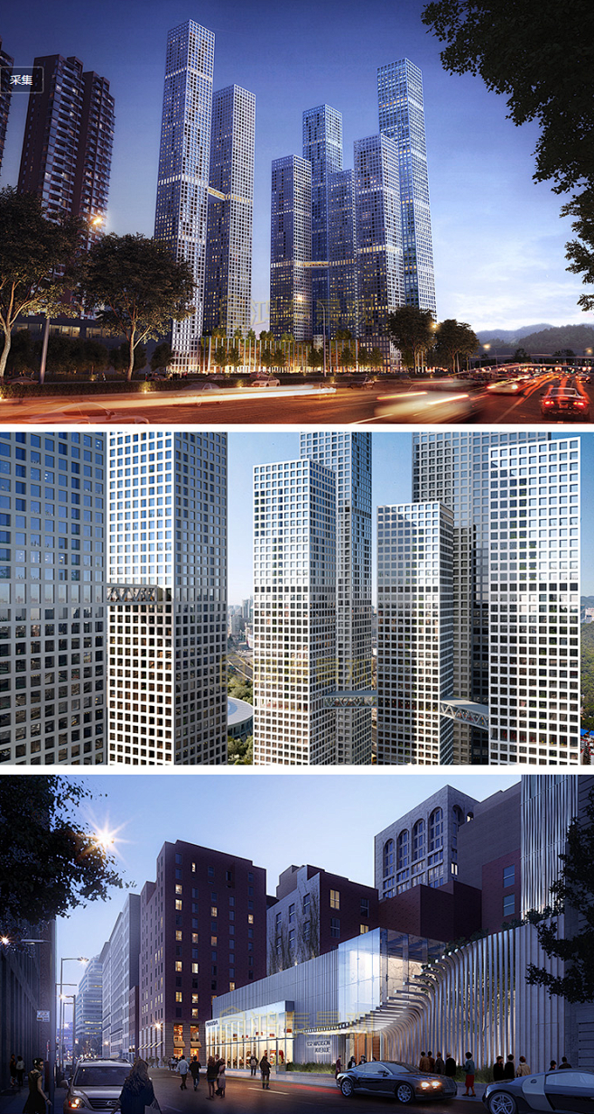 园林景观室外psd效果图城市建筑规划配景...