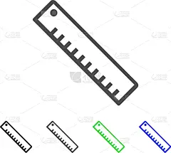长度,计算机图标,尺,平坦的,计量器,厘米,测量工具,比例,图像