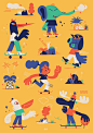 fonzynils ILLUSTRATION  editorial magazine Advertising  graphic characters art digital