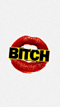 Bitch Lips Sign iPhone 6 wallpaper