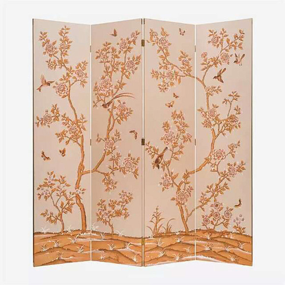 新中式装饰画纯手绘绢画屏风书房配画