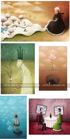 108张欧美沉默CG插画图片寂寞的绘画色彩厚涂意识流寂静风-淘宝网