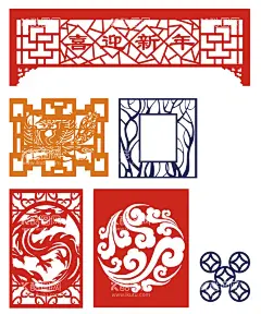 窗格  - 源文件下载【酷图网】中国风,中式,传统,古风,古典,文化,元素,素材,装饰,创意,图案,纹样,花纹,肌理,肌底,纹路,底纹,花样,图样,边角,边框,分割线,窗格,