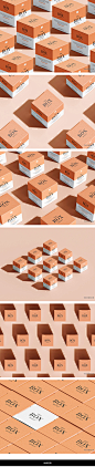 6款正方形包装盒不同视角排列样机模板-字体传奇网（ZITICQ）