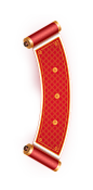 中国古风红色卷轴边框 (7)