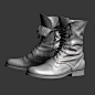 Boots - ZBrush Base Model by illusionist3d. || BOOTS - ZBRUSH BASE MODEL || This is a Boots ZBrush base mesh. The base model modelled in Maya then sculpted in ZBrush. || FEATURES || - separate subtools (boot, shoelace, rings, zipper) - all levels of subdi