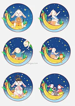 中秋佳节节日快乐二十四节气图片大小2136x3022px 图片尺寸3.12 MB 来自PNG搜索网 pngss.com 免费免扣png素材下载！白兔#嫦娥#吃月饼#捣药#灯笼#二十四节气#繁星#节日#卡通手绘#可爱#绿叶#萌#手绘#