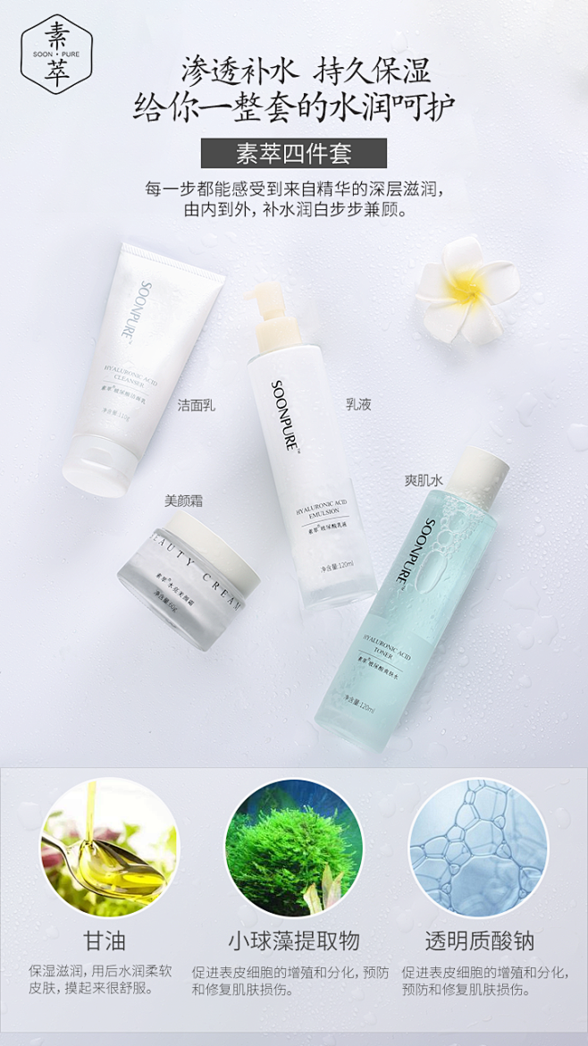素萃 素萃四件套功能推广图 护肤