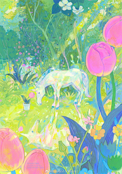 亭小孟MT采集到植物场景插画