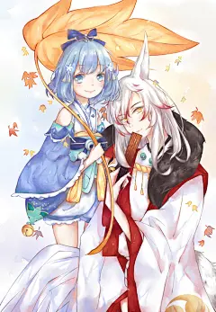 阴阳师手游 萤草 同人图 插画 壁纸 | 丹枫秋意&amp;风雅之士 | 半次元-第一中文COS绘画小说社区