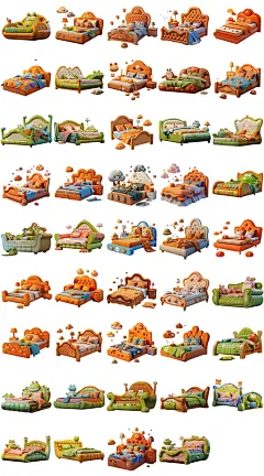 儿童床懒人沙发床卧室双人床宝宝儿童房海报设计元素模板png素材-淘宝网