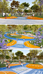 大区公园儿童游乐玩耍运动区景观设计su模型鲁米场景特效果图参数-淘宝网