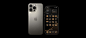 Front view of 6.9-inch iPhone 16 Pro Max and back view of 6.3-inch iPhone 16 Pro in Natural Titanium