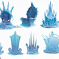 a few sketches of thrones that reflect the shape and characteristics of water