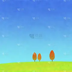 三棵树和草原