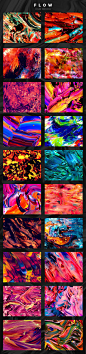 5套款流动抽象纹理素材合集包 Fluid abstract paintings #1631334 :