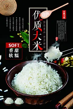 正宗有机东北大米宣传海报