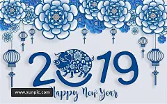 17款2019年猪年青花瓷花纹矢量素材打包下载 插图插画 