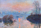 Sunset on the Seine at Lavacourt, Winter Effect. Claude Oscar Monet