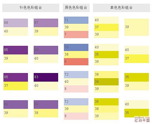 单色 原色 补色