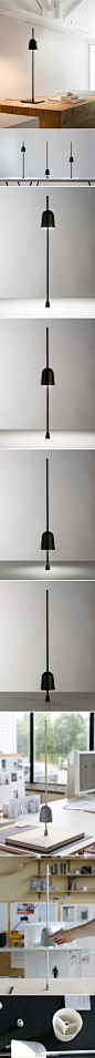 「Ascent台灯」来自挪威设计师Daniel Rybakken的创意，这款台灯是升降式，台灯取名为：Ascent，利用高度不同来调节亮度的明暗。http://www.danielrybakken.com/Daniel_Rybakken.html #灯具# #采集大赛#