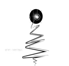 白色 雪花 光效 圣诞树 节日元素免抠png图片壁纸
