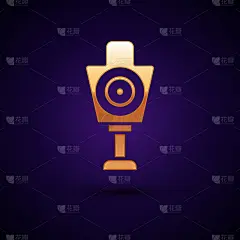 gold human target sport for shooting icon isolated