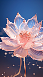 a_pink_crystal_lotus_blossom_on_top_of_a_blue_pool_in_the__7f85f2ba-9c65-4f06-9bd9-8928aaed9660